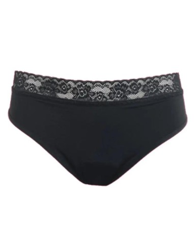 Enna Braga Menstrual Floral Classic Dia - Flujo Abundante, Talla L, Negro