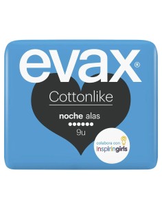 Evax Cottonlike Noche Compresas con Alas 9 unidades 2