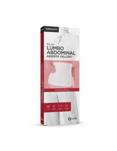 Farmalastic Faja Con Velcro Blanca, Talla 2