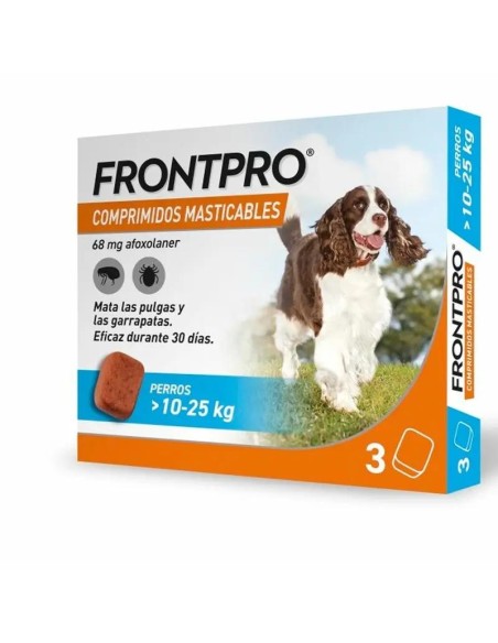 Frontpro Antiparasitario para Perros 10-25 Kg (L), 3 Comprimidos Masticables