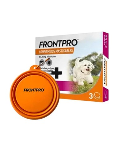 Frontpro Antiparasitario Para Perros 2-4 Kg (S), 3 Comprimidos Masticables