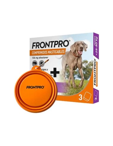 Frontpro Antiparasitario Para Perros 25-50 Kg (Xl), 3 Comprimidos Masticables