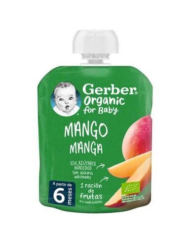 Gerber Pouches De Orgánico Mango, 90g