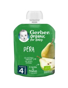 Gerber Pouches De Orgánico Pera, 90g 2