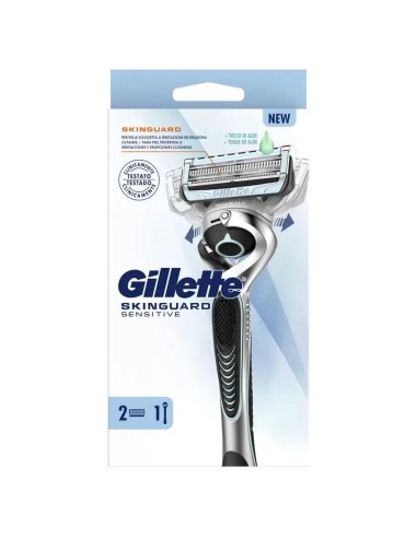 Gillette Skinguard Sensitive Flexball Maquinilla De Afeitar, 1 mango + 1 recambio