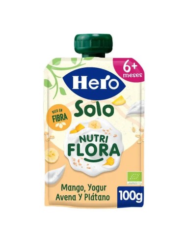 Hero Baby Bolsita Solo Nutriflora Mango, Yogur, Plátano Y Avena 100G