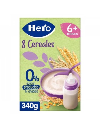 Hero Baby Papilla De Cereales  8 Cereales 340G