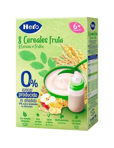 Hero Baby Papilla De Cereales  8 Cereales Con Fruta 340G