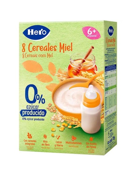 Hero Baby Papilla De Cereales 8 Cereales Con Miel 340G