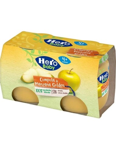 Hero Baby Tarrito  Compota De Manzana 2X120G