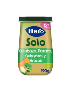 Hero Baby Tarrito Eco Hero Solo Calabaza, Patata, Guisantes Y Brócoli 190G 2