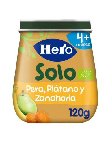 Hero Baby Tarrito Eco Hero Solo Pera, Plátano Y Zanahoria 120G
