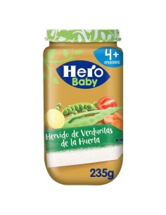 Hero Baby Tarritos Hervidos De Verduritas De La Huerta, 235Gr