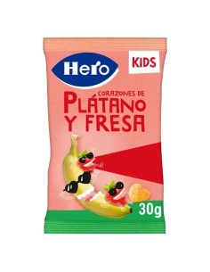 Hero Snack Corazones De Plátano Y Fresa, 30 gr 2