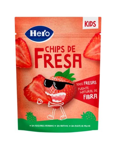 Hero Snack Kids Chips De Fresa, 12 gr