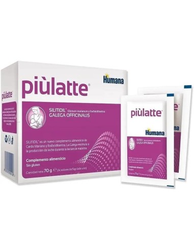 Humana Piulatte Complemento Alimenticio Para Lactancia 14 sobres x 5 gr