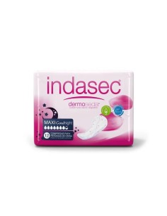 Indasec Dermoseda Compresa Incontinencia Maxi Good Night, 12 unidades 2