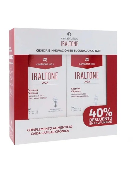 Iraltone Duplo Aga Tratamiento Anticaída, 120 cápsulas