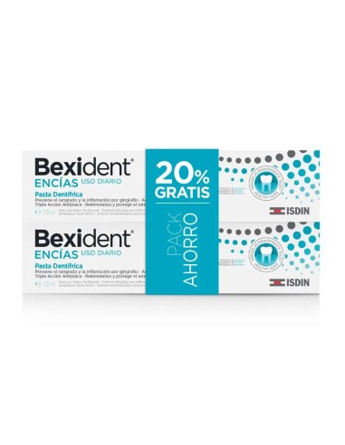 Isdin Bexident Duplo Pasta De Dientes De Uso Diario Para Encías 125 Ml
