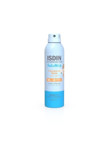 Isdin Fotoprotector Spray Pedriático Transparente Wet Skin Spf 50 250 Ml