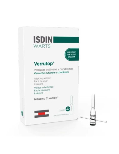 Isdin Warts Verrutop 4 Ampollas x 0,10 Ml
