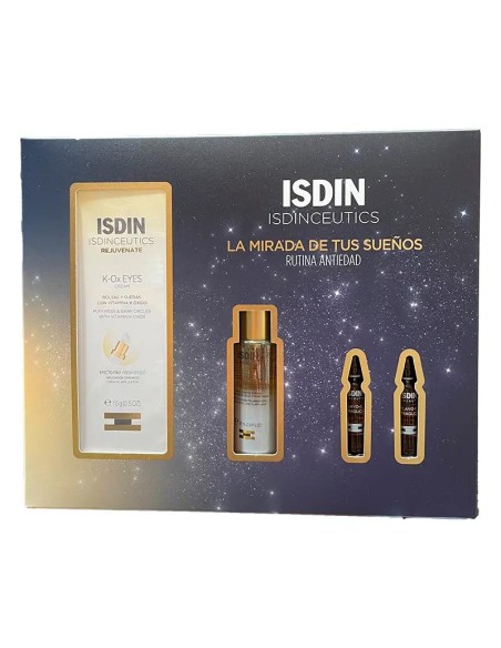 Isdinceutics Pack K-Ox Eyes 15Ml+ Essential Cleansing 27Ml +2 Ampollas Ultraglican
