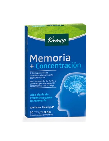Kneipp Memoria y Concentración, 30 comprimidos