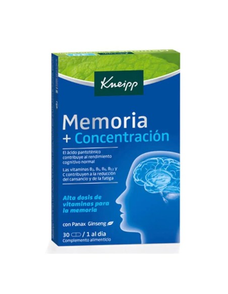 Kneipp Memoria y Concentración, 30 comprimidos