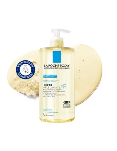La Roche Posay Lipikar Aceite Lavante Ap+ Limpiador Corporal Anti Irritación Para Pieles Atópicas, 1000 ml