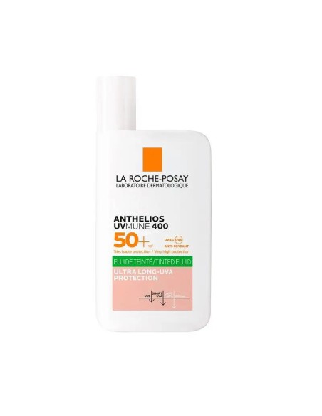 La Roche-Posay Anthelios  Uv-Mune 400 Oil Control Fluido Invisible Spf50+ Con Color, 50 ml