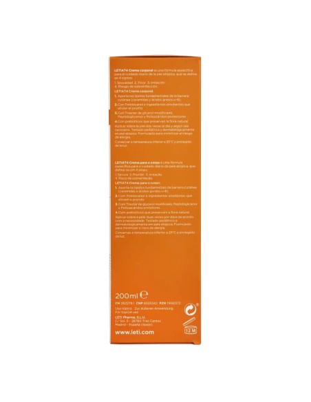 Letiat4 Crema Corporal, 200 ml