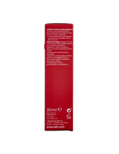 Letifem Paediatric Crema Vulvar, 30 ml