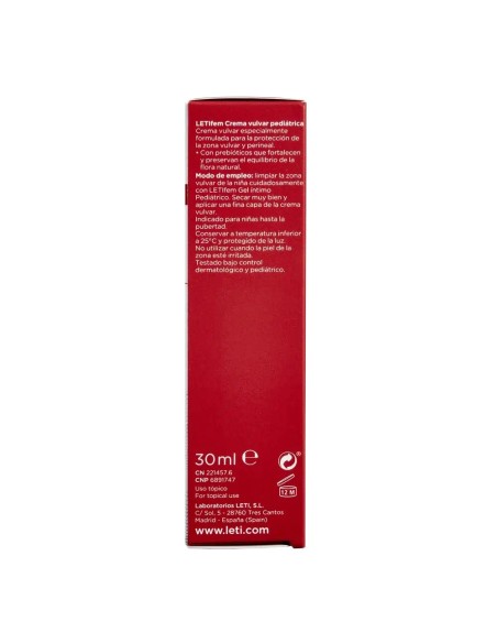 Letifem Paediatric Crema Vulvar, 30 ml