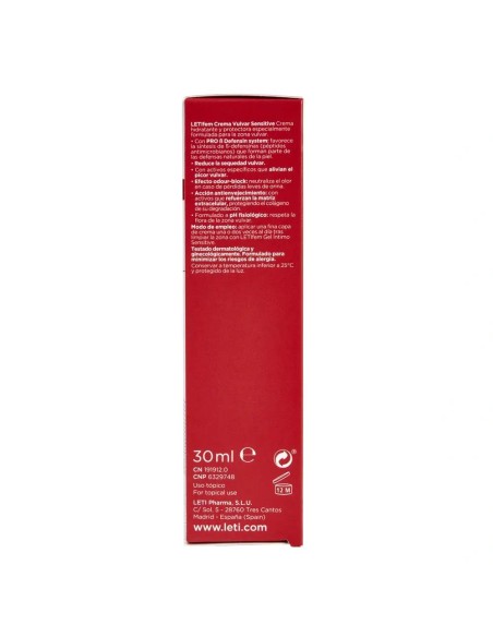 Letifem Woman Crema Vulvar Sensitive, 30 ml
