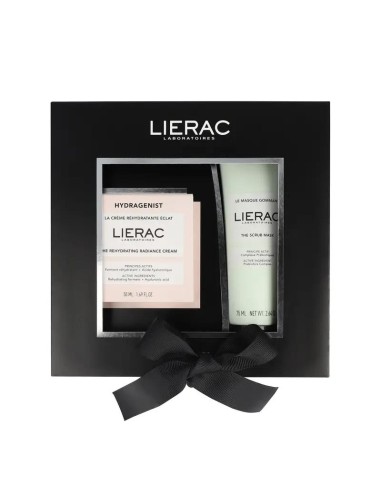 Lierac Hydragenist Cofre Crema Rehidratante Luminosidad + Mascarilla Exfoliante, 125 ml