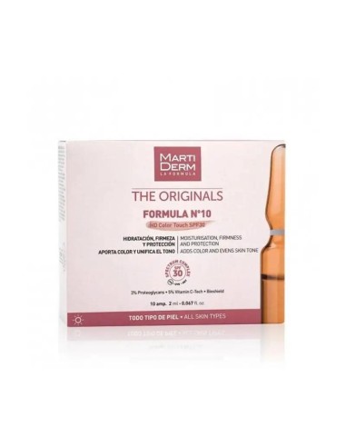 Martiderm The Originals Formula Nº10 Hd Color Touch SPF 30 10 Ampollas