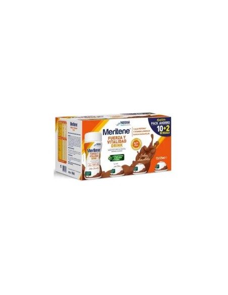 Meritene Fuerza Y Vitalidad Drink Chocolate, 12x25g