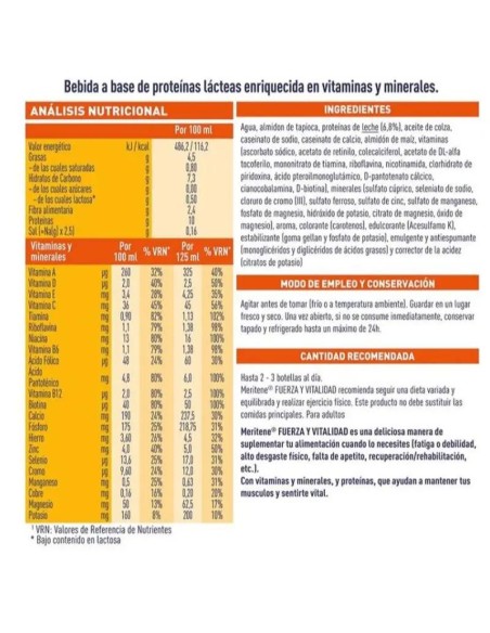 Meritene Fuerza Y Vitalidad Drink Chocolate, 12x25g