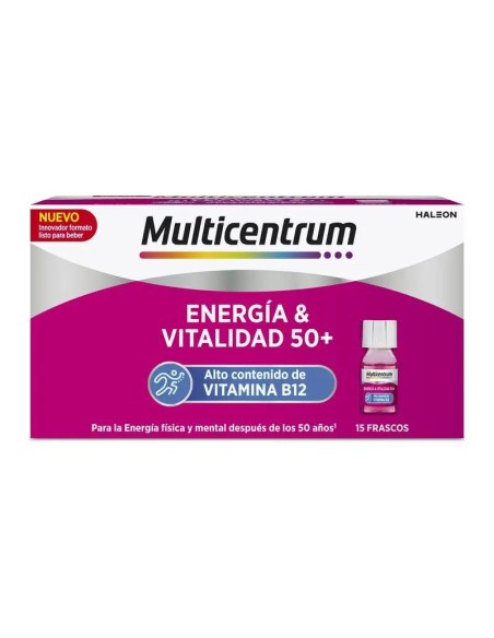 Multicentrum Energía Y Vitalidad 50+ Complemento Alimenticio, 15 frascos