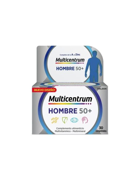 Multicentrum Hombre 50+ Multivitamínico, 30 Comprimidos