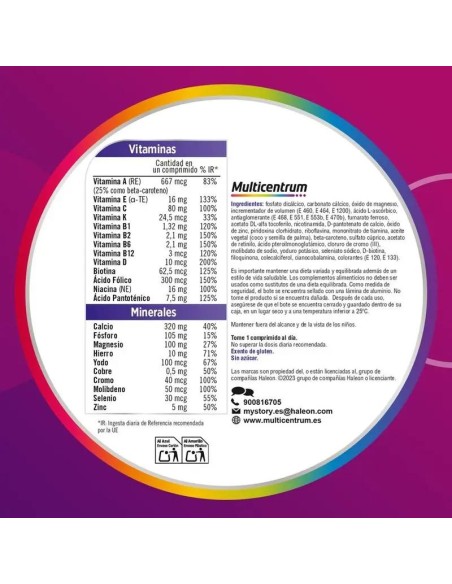 Multicentrum Mujer Complemento alimenticio Multivitamínico, 90 comprimidos