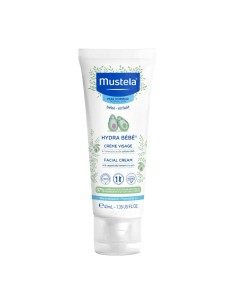 Mustela Hydra Bebé Crema Facial con Aguacate Bio, 40 ml