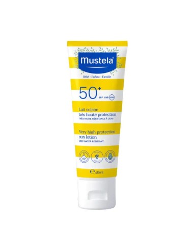 Mustela Leche Solar Muy Alta Protección SPF 50+ Rostro, 40 ml
