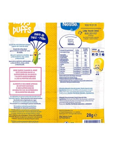 Nestlé Healthy Snacking Happy Puffs Maíz Natural, 28g