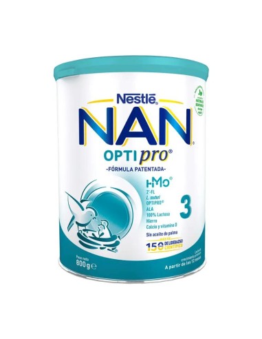 Nestlé Nan Optipro 3 Leche de Crecimiento, 800 gr