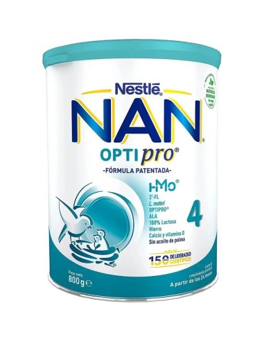Nestlé Nan Optipro 4 Leche de Crecimiento, 800 gr