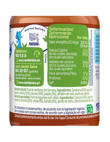 Nestlé Tarritos Savoury De Jardinera De Ternera, 190g