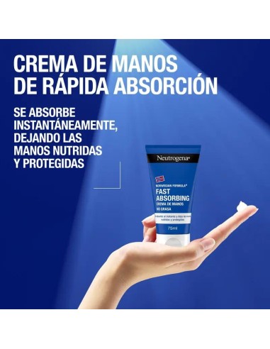 Neutrogena Crema de Manos Reparadora Absorción Rápida Pack, 2 x 75 ml