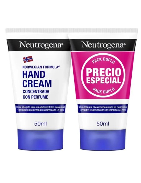 Neutrogena Crema de Manos Reparadora Concentrada con Perfume, 2 x 50 ml