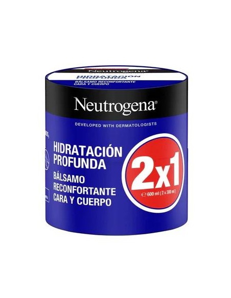 Neutrogena Crema Hidratante Reconfortante Facial y Corporal Pack, 2X300 ml